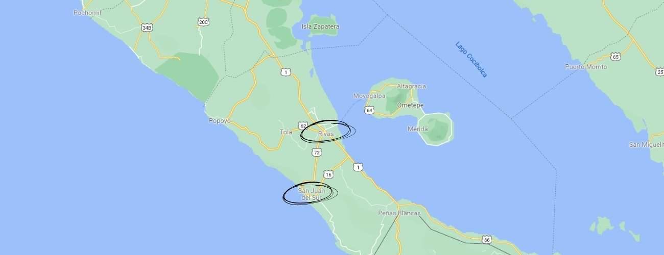 Karte Nicaragua Karte Nicaragua